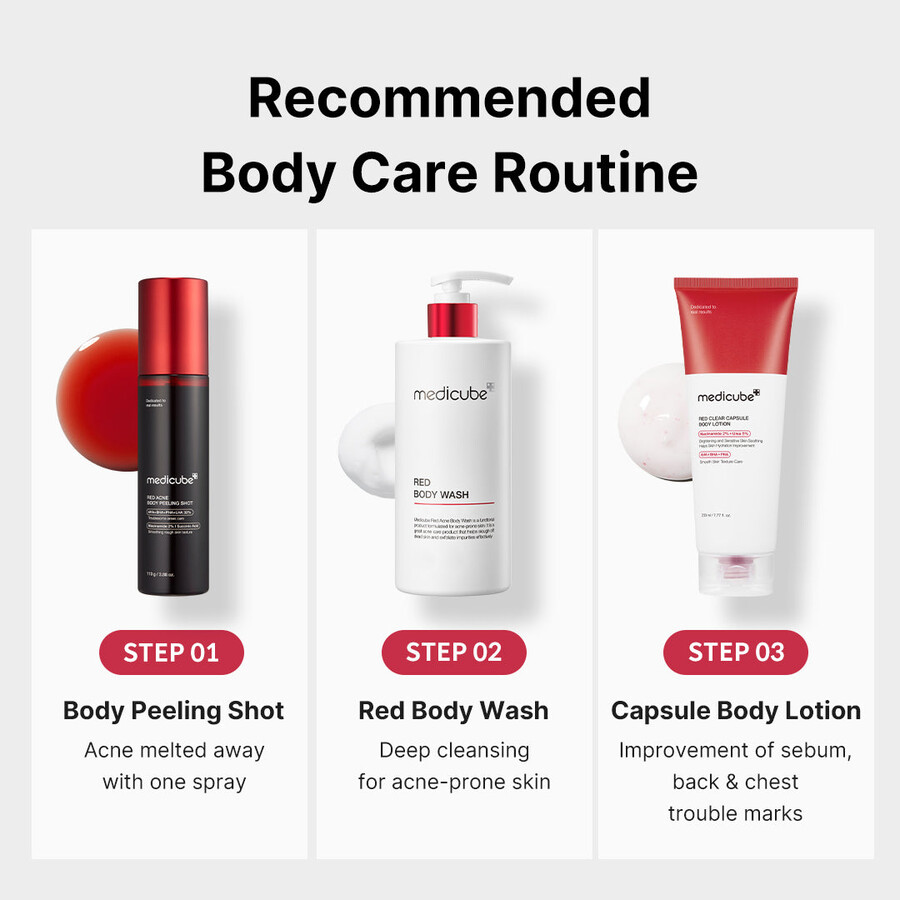 medicube red body peeling shot cleanser