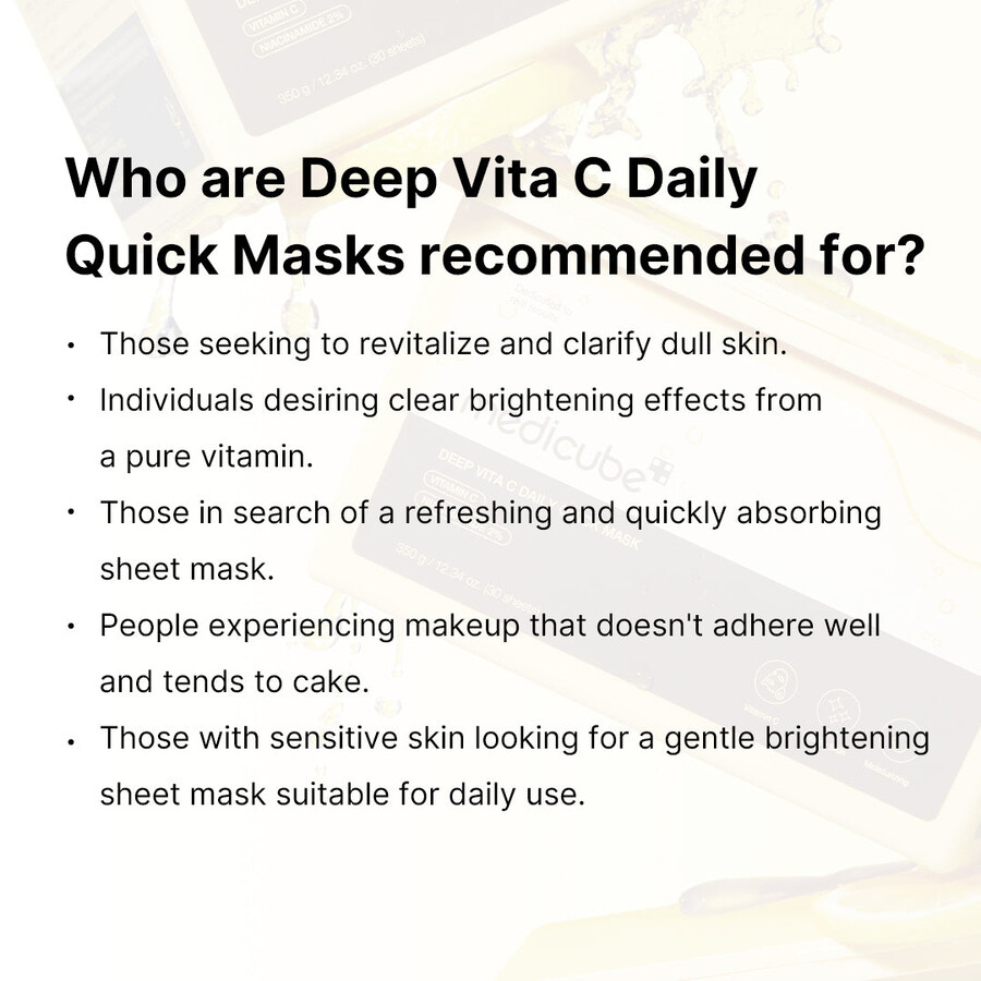 medicube deep vita c daglige hurtige masker