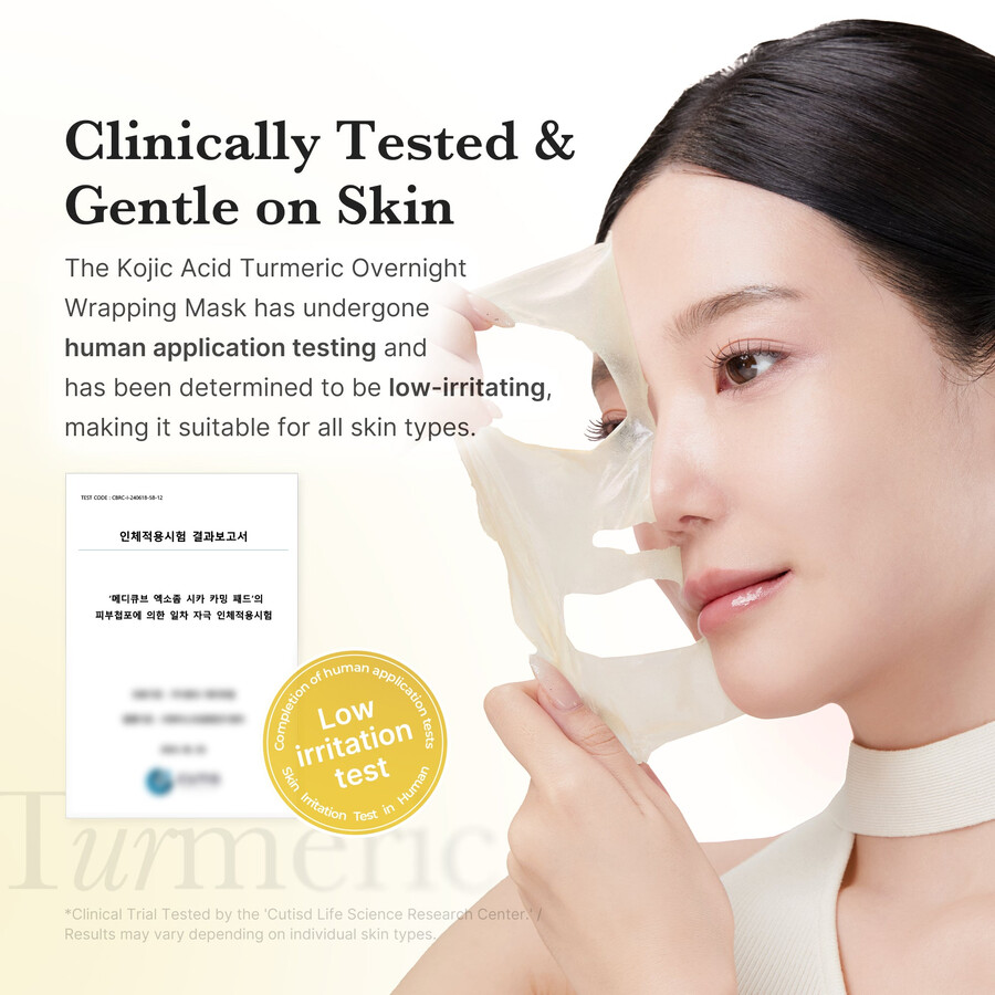 medicube kojicsyre gurkemeje overnight wrap mask