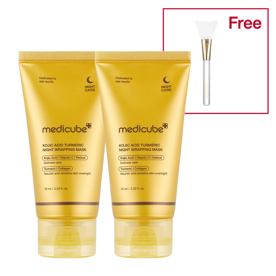 medicube kojicsyre gurkemeje overnight wrap mask