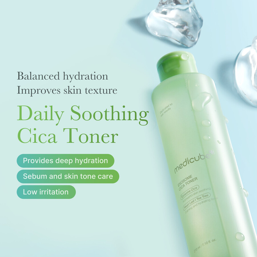 medicube exosome cica beroligende toner
