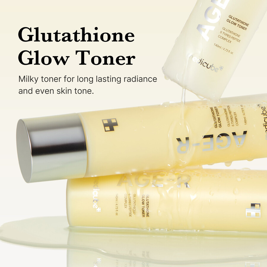 medicube age-r glutathion glow milk toner