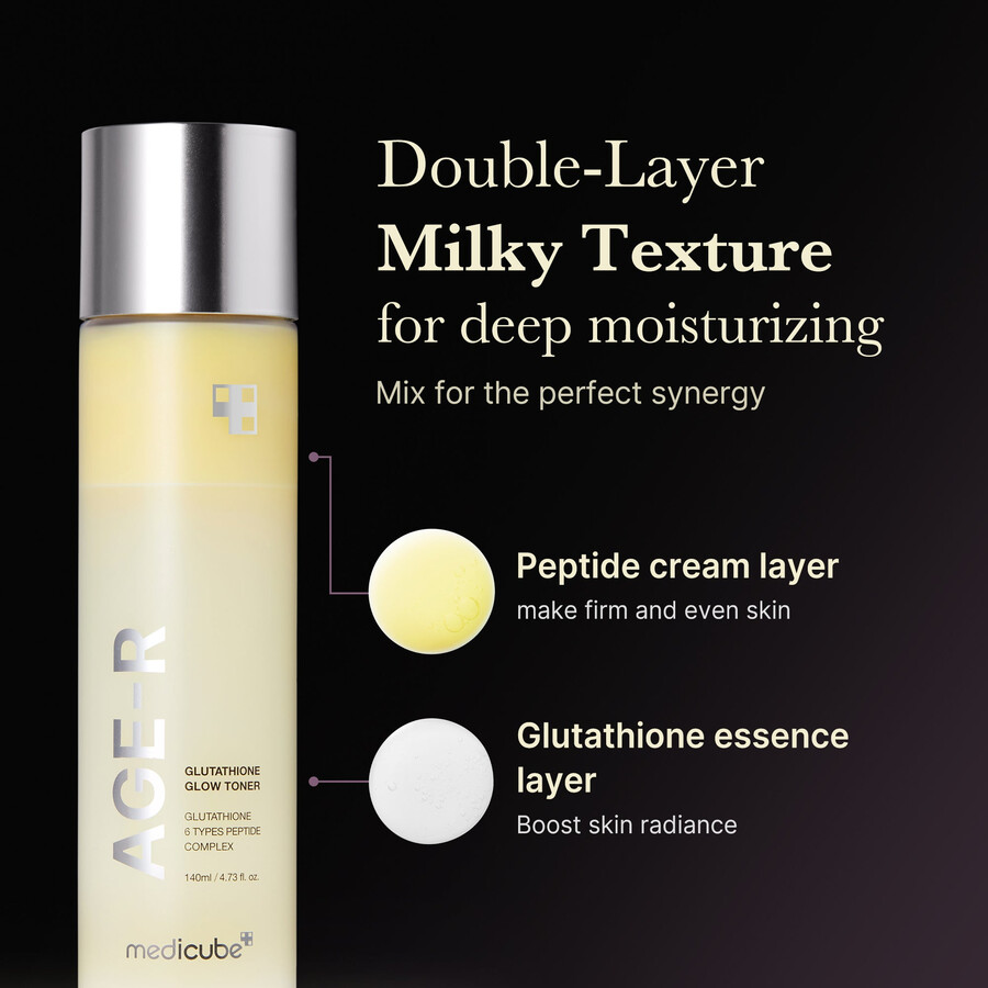 medicube age-r glutathion glow milk toner